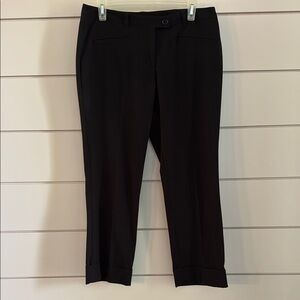 Worthington Black Straight-Leg Cuffed Trousers